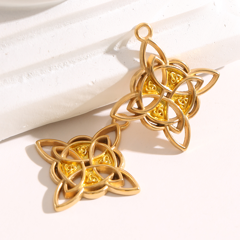 Jewelry Making With Stones - 1-3PCS Gold Plated Celtic Knot Charms