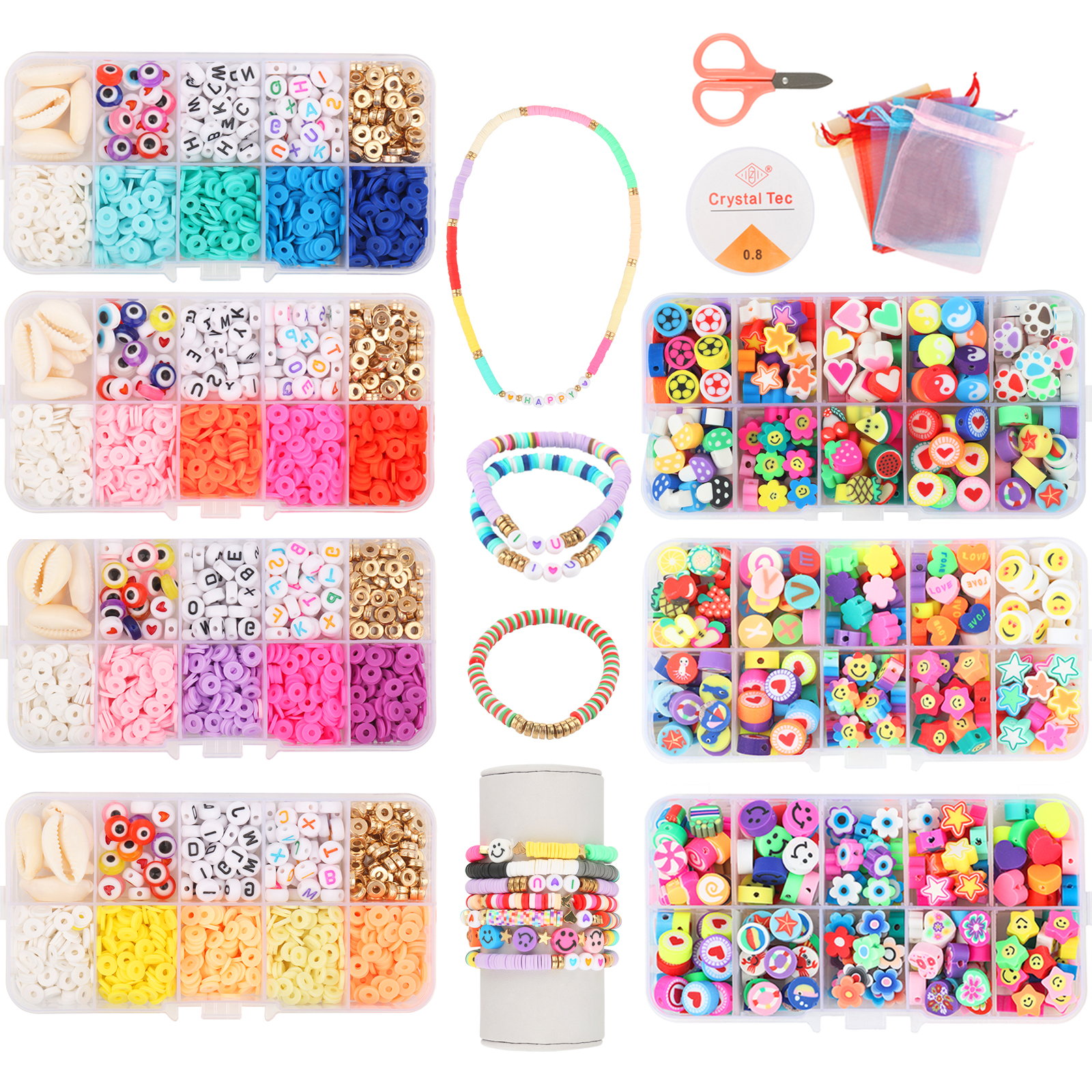 Jewelry Making Kits For Kids - 45 Types Boxed Beads Kits Polymer