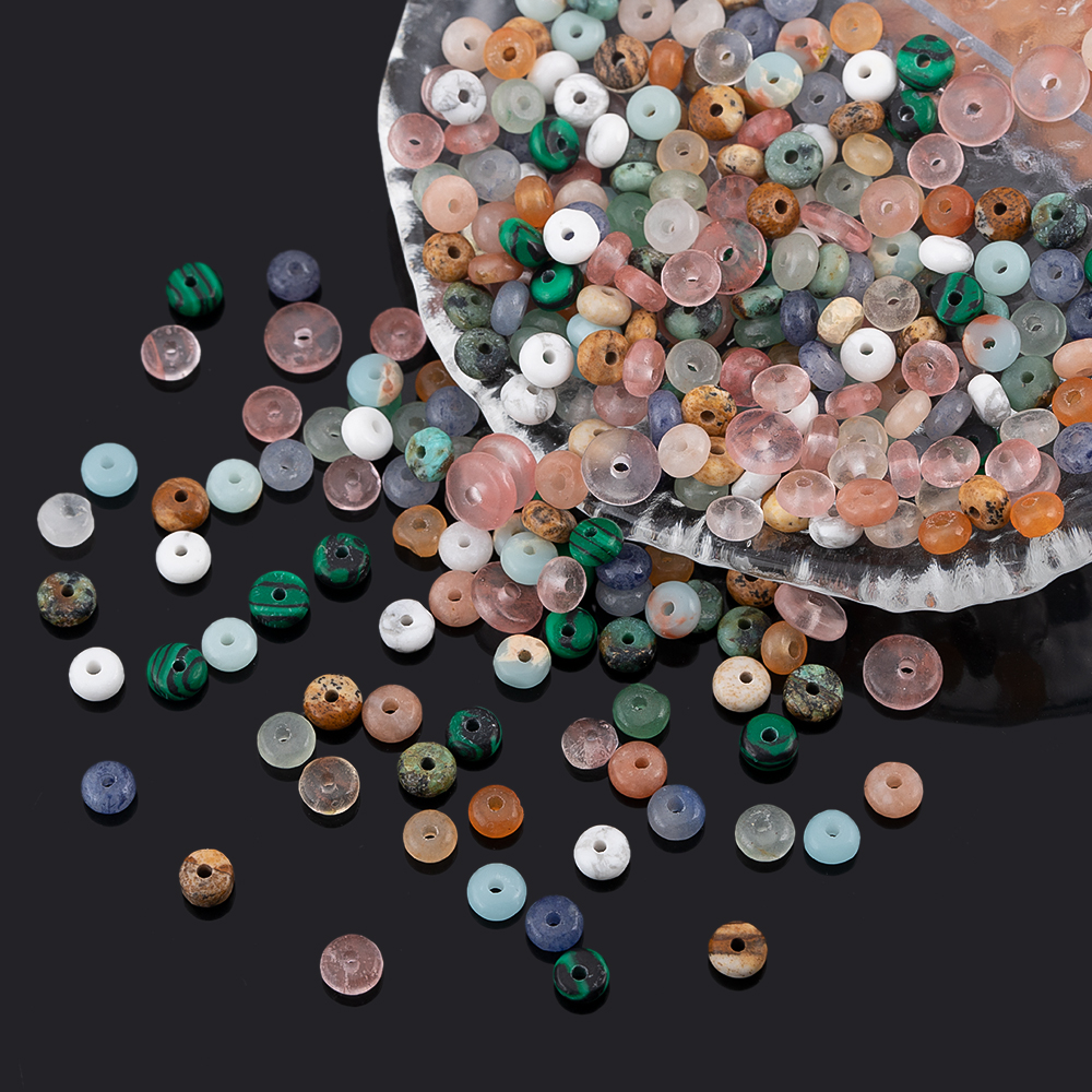 Jewelry Making With Stones - 160pcs 4mm Natural Stone Abacus Beads