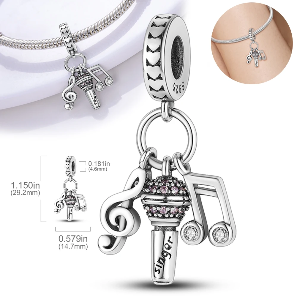 Jewelry Making Notes - Charms 925 Sterling Silver Plated Creative