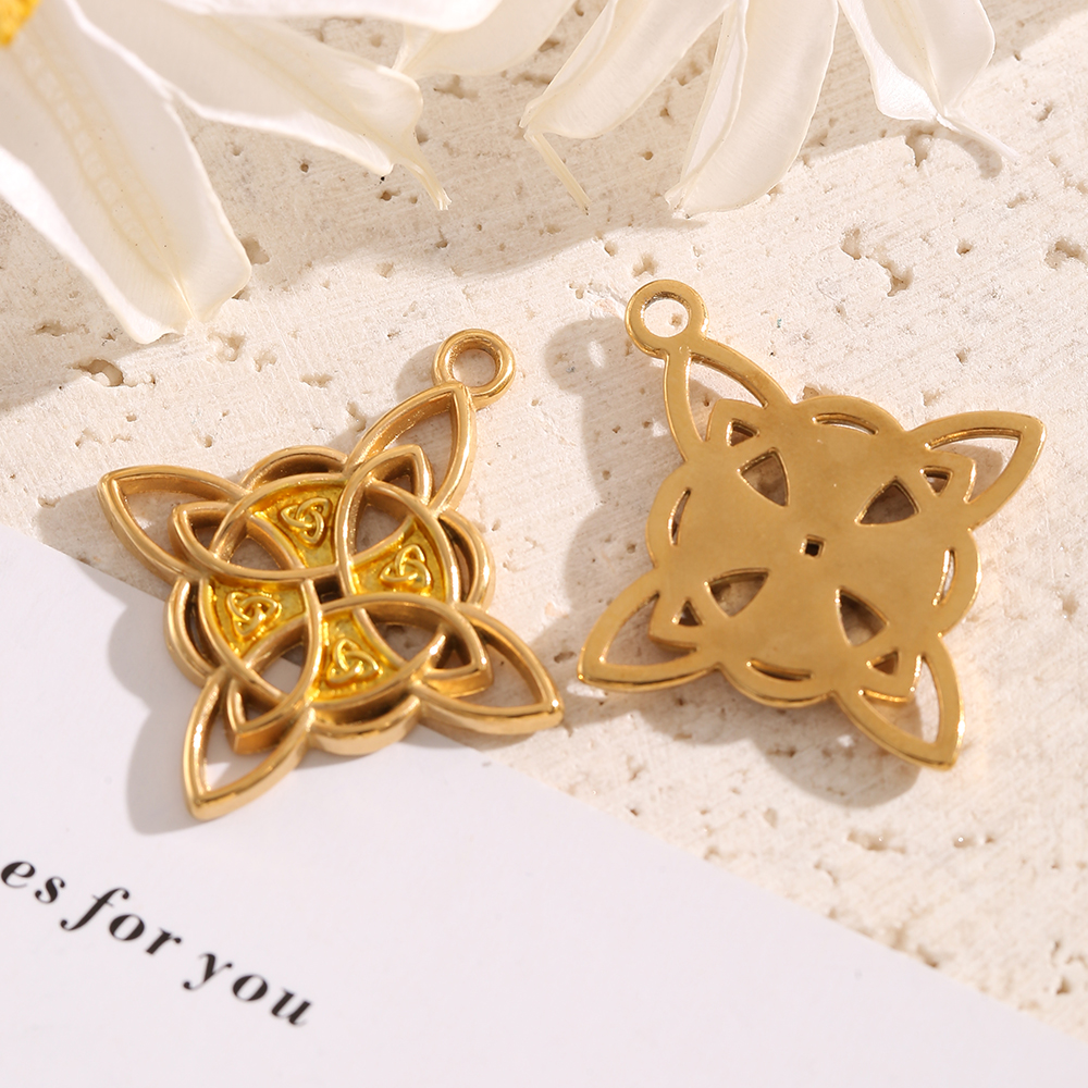 1-3PCS Gold Plated Celtic Knot - Jewelry Making With Stones のレビューと価格