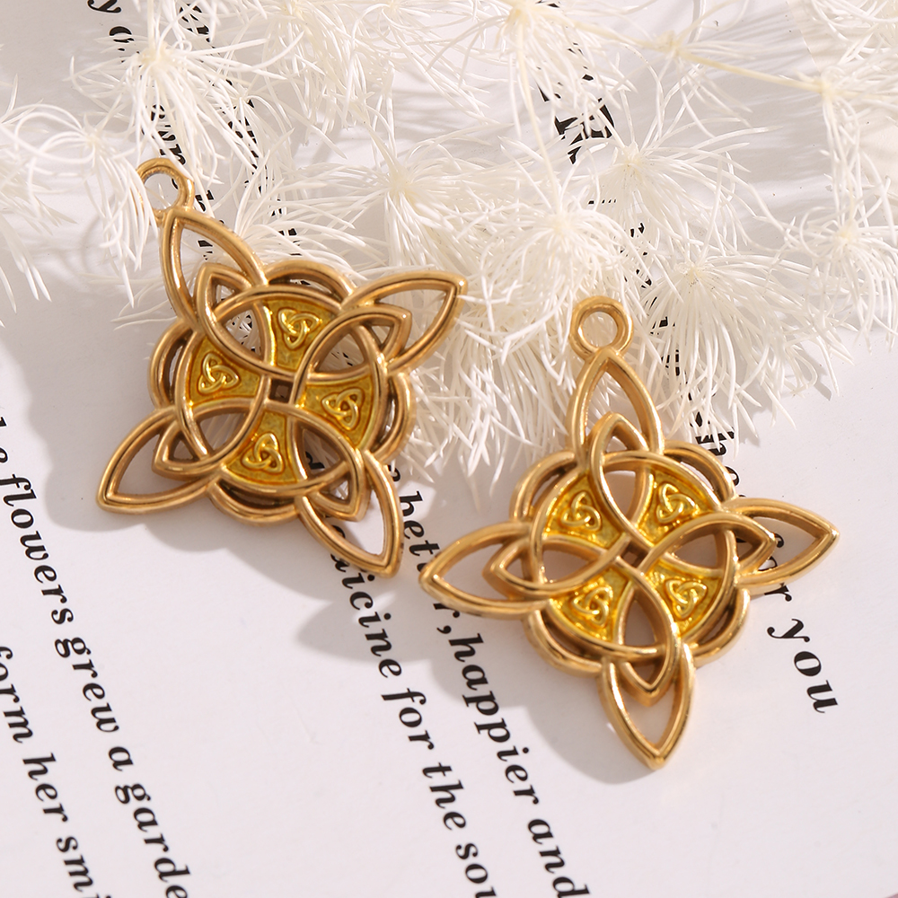 1-3PCS Gold Plated Celtic Knot - Jewelry Making With Stones のレビューと価格