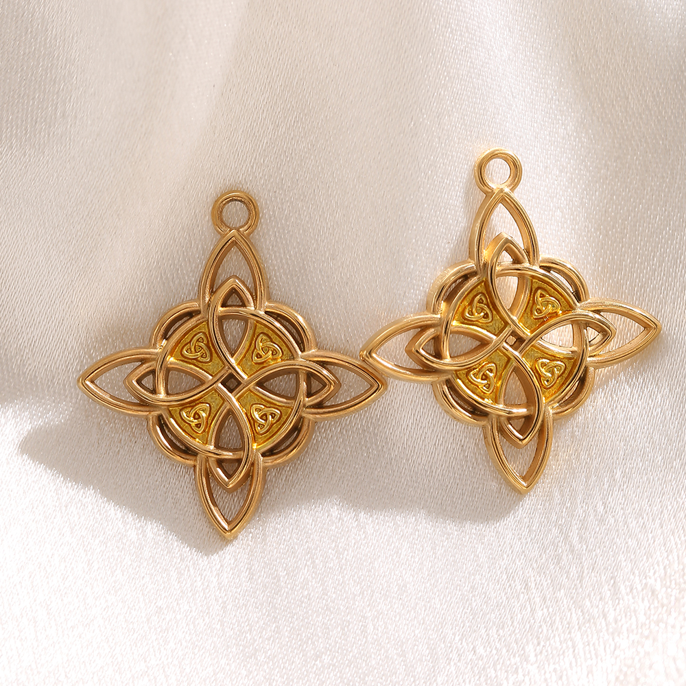 1-3PCS Gold Plated Celtic Knot - Jewelry Making With Stones のレビューと価格
