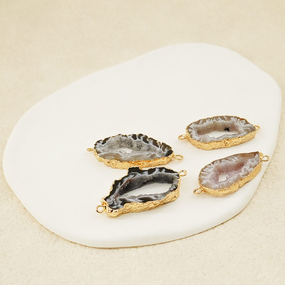 Irregualr Natural Agate Geode  - Jewelry Making With Stones のレビューと価格