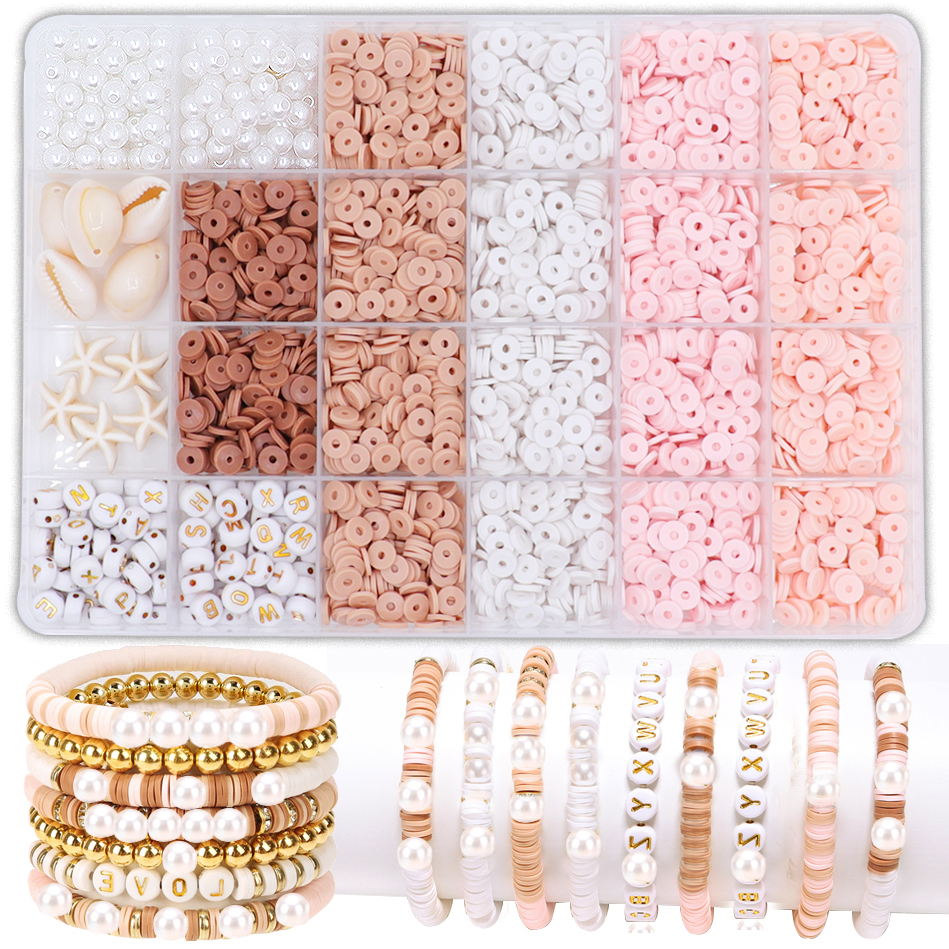 DIY Clay Beads Bracelet Making - Jewelry Making Kits For Kids のレビューと価格