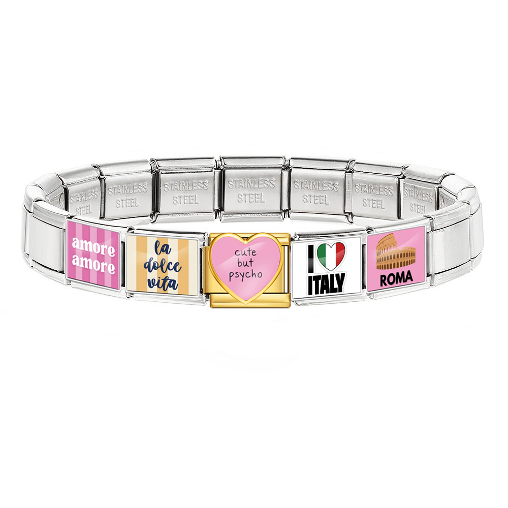 Stainless Steel Bracelet I Lov - Jewelry Making Rome のレビューと価格