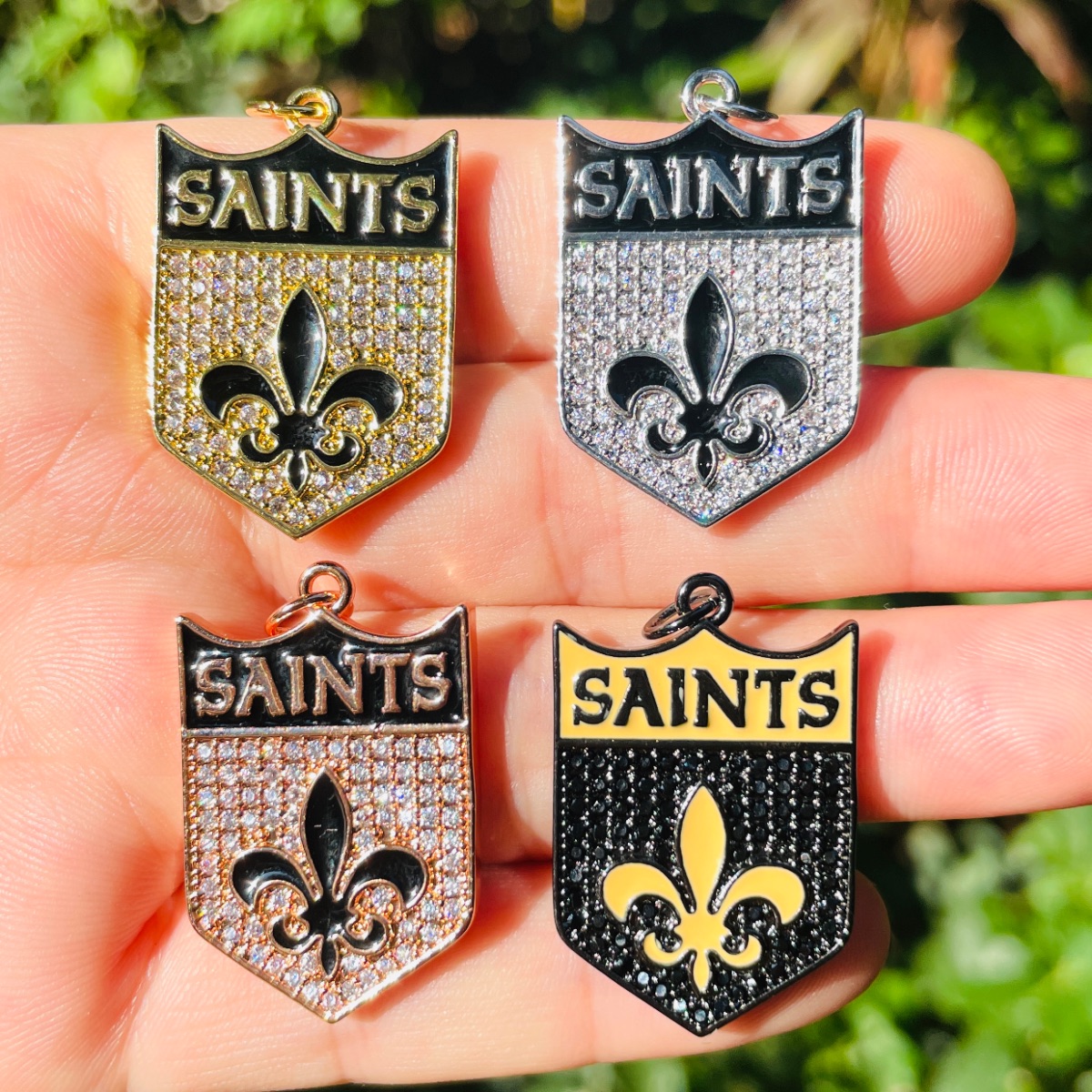 5pcs Micro Pave Fleur De Lis S - Jewelry Making New Orleans のレビューと価格