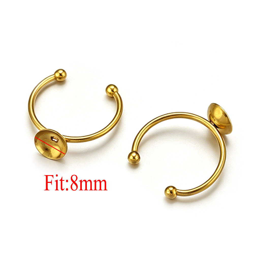 10pcs Stainless Steel Round Ad - Jewelry Making With Stones のレビューと価格
