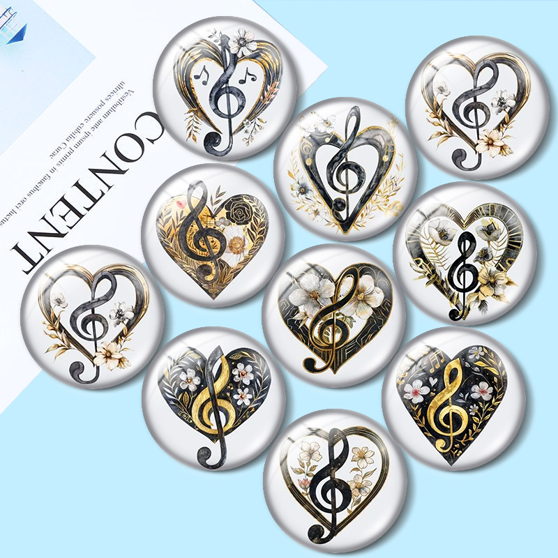 Music Note  Heart 12/18/20/25m - Jewelry Making Notes のレビューと価格