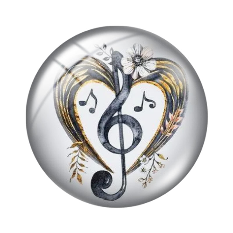 Music Note  Heart 12/18/20/25m - Jewelry Making Notes のレビューと価格