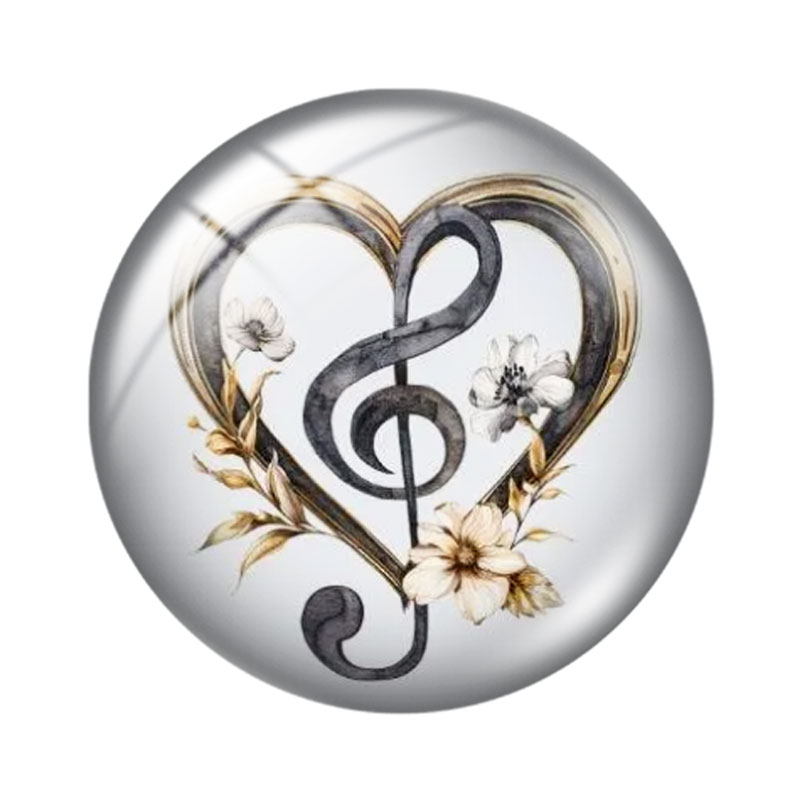 Music Note  Heart 12/18/20/25m - Jewelry Making Notes のレビューと価格