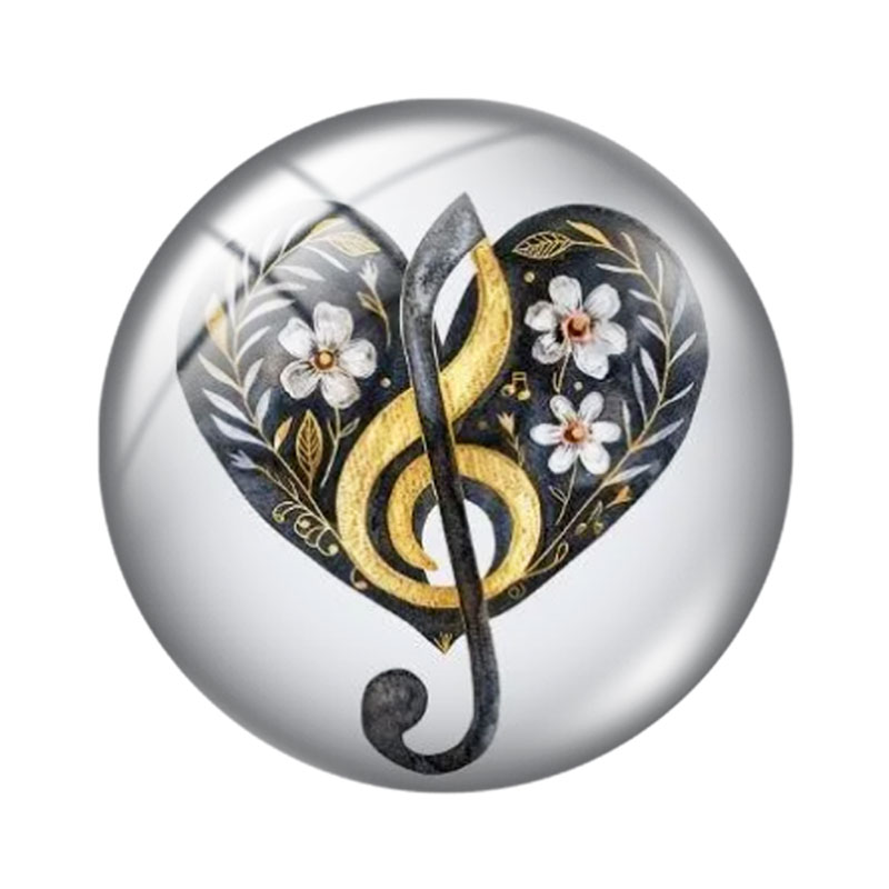 Music Note  Heart 12/18/20/25m - Jewelry Making Notes のレビューと価格