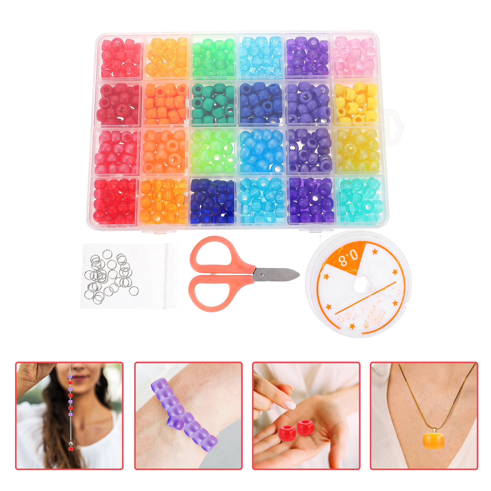 1Set Large Hole Beads DIY Bead - Jewelry Making Kits For Kids のレビューと価格