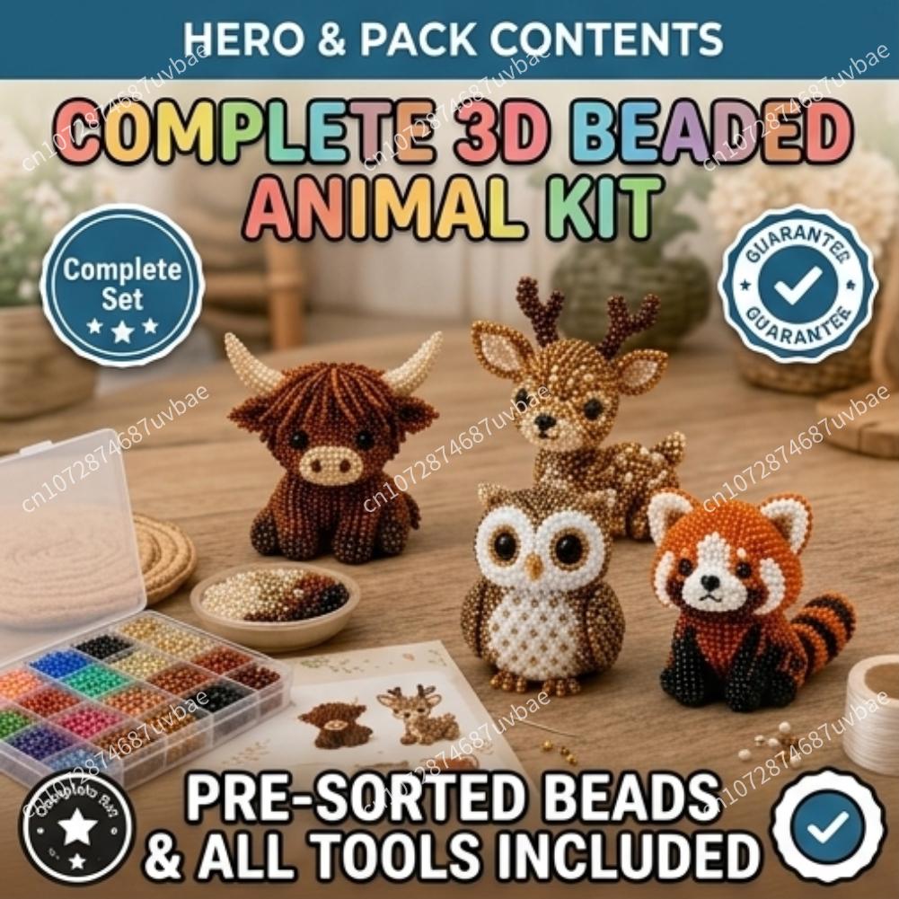 Mini 3D Animal Bead Crafting S - Jewelry Making Kits For Kids のレビューと価格