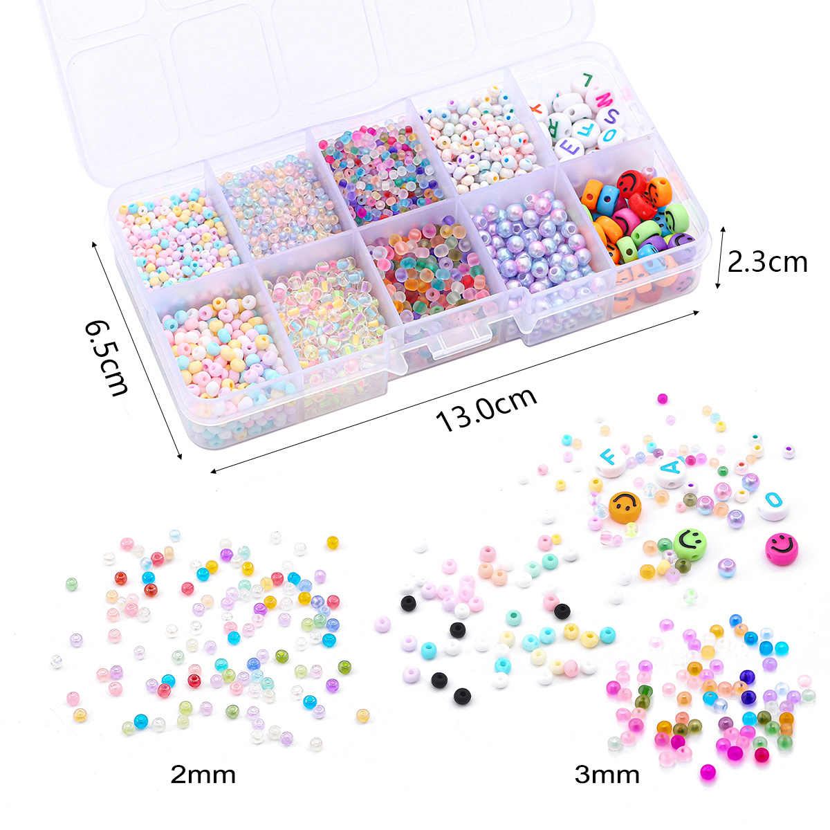 2mm 3mm Glass Seed Beads Kit w - Jewelry Making Box のレビューと価格