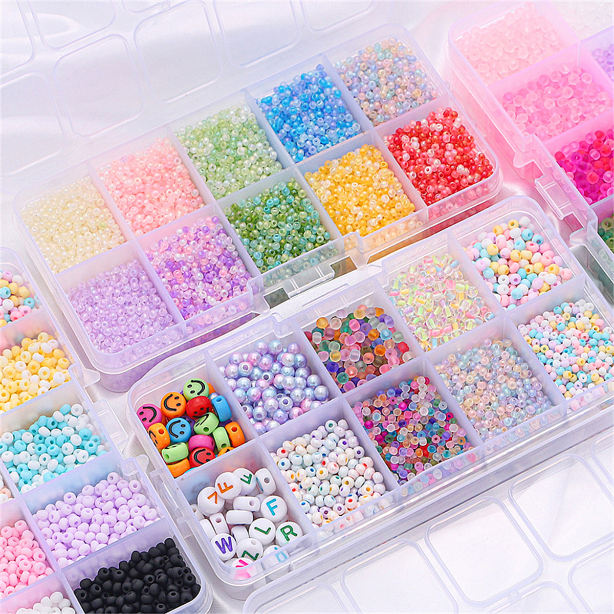 2mm 3mm Glass Seed Beads Kit w - Jewelry Making Box のレビューと価格