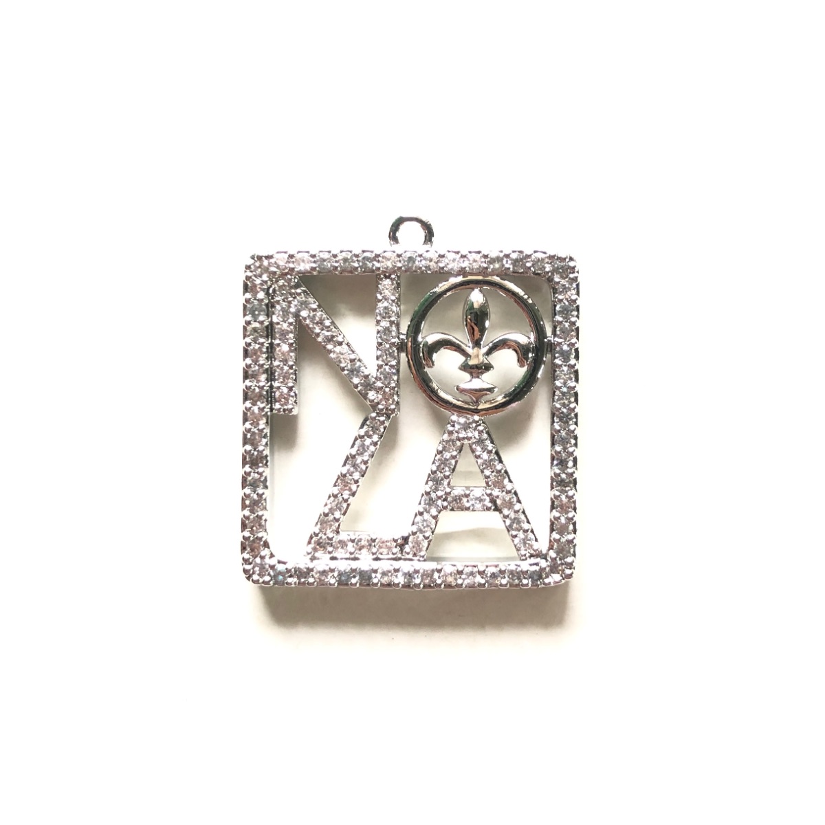 5pcs Zirconia Pave NOLA Fleur  - Jewelry Making New Orleans のレビューと価格