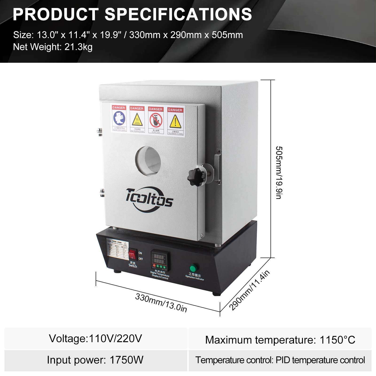1150℃ High-Temp Muffle Furnace - Jewelry Making Anvil のレビューと価格