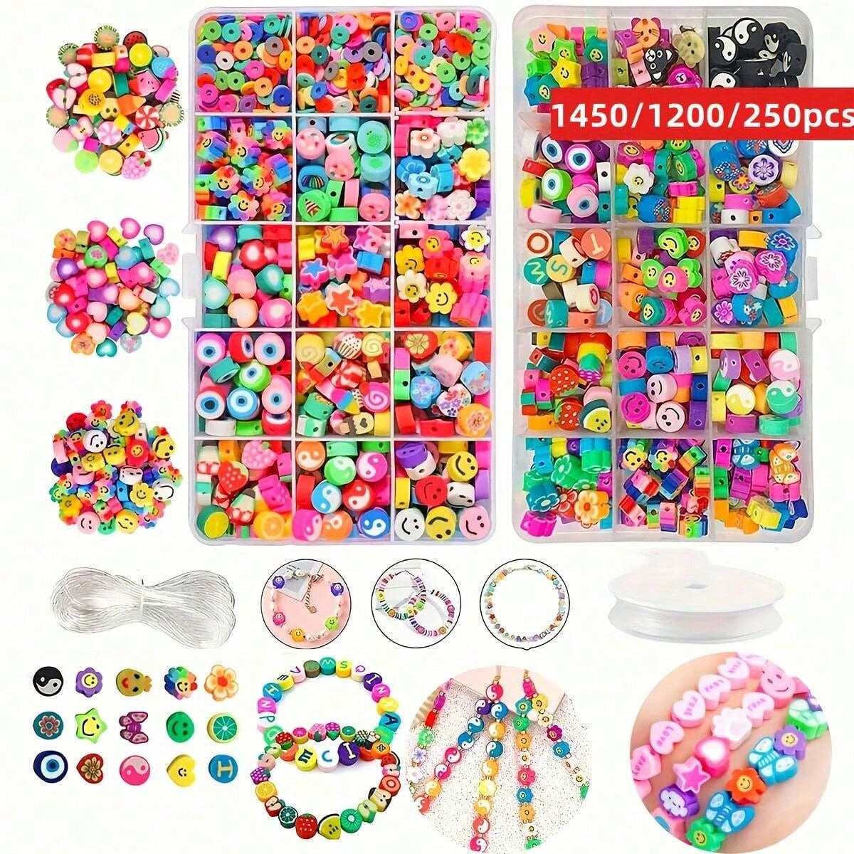 1450/1200/250pcs Polymer Clay  - Jewelry Making Box のレビューと価格