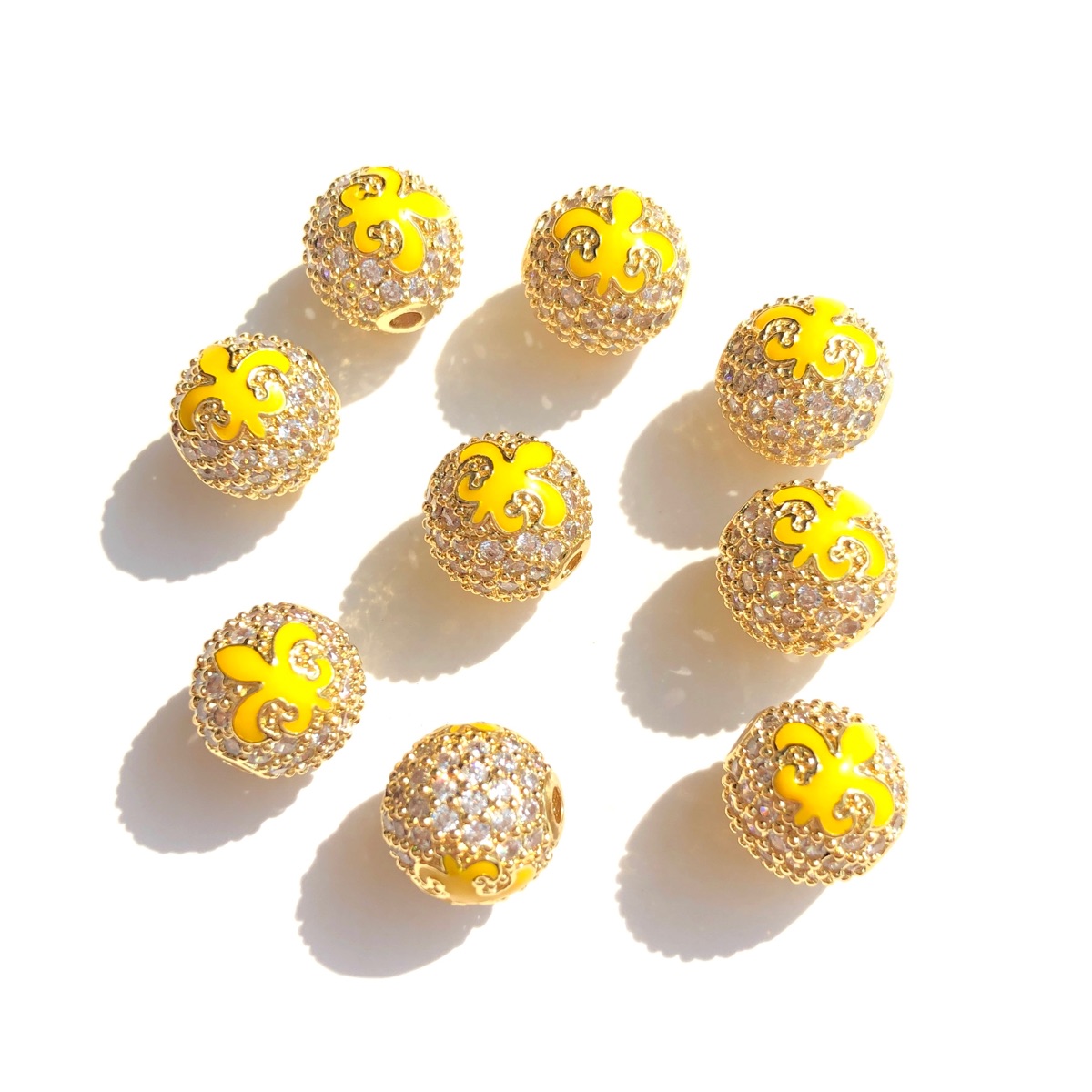 9pcs Green Yellow Purple New O - Jewelry Making New Orleans のレビューと価格