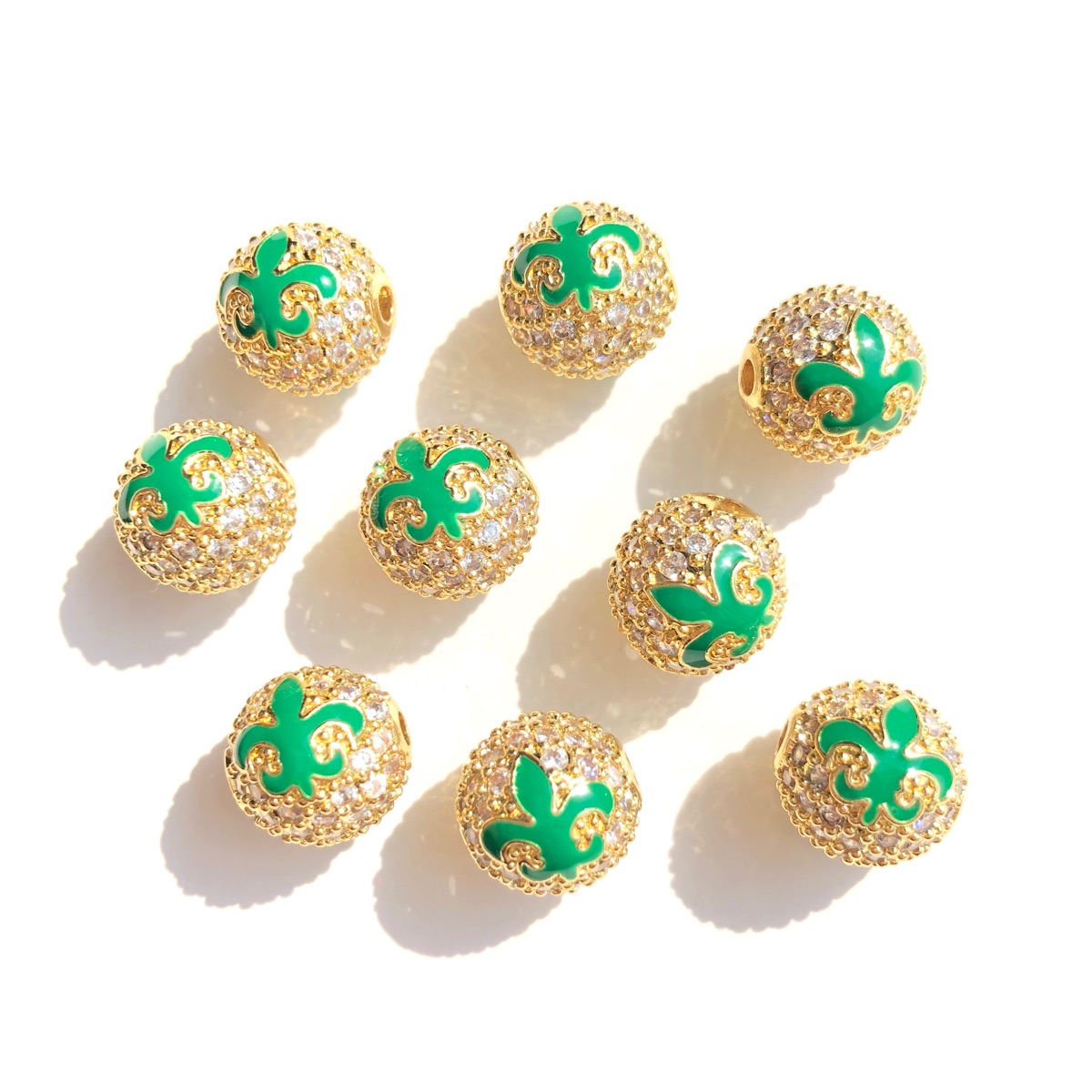 9pcs Green Yellow Purple New O - Jewelry Making New Orleans のレビューと価格