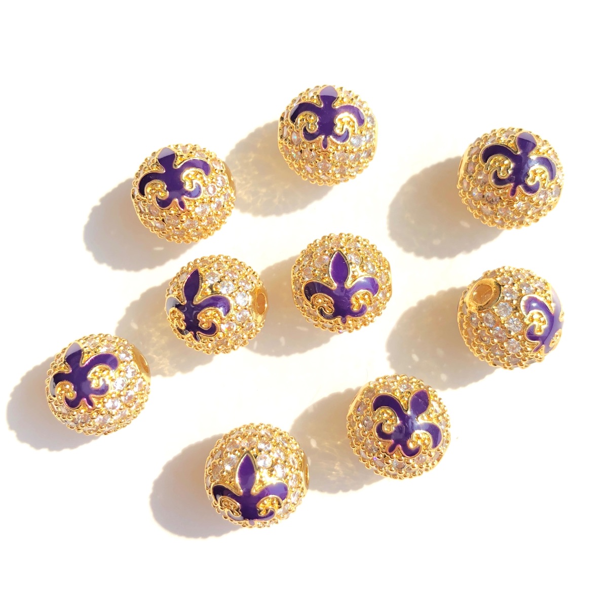 9pcs Green Yellow Purple New O - Jewelry Making New Orleans のレビューと価格
