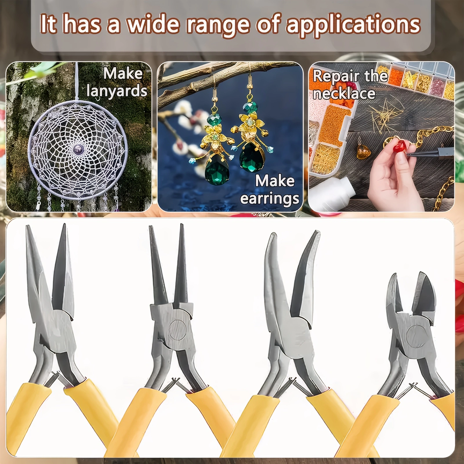 6/4/1pcs yellow Jewelry Making - Jewelry Making Pliers のレビューと価格