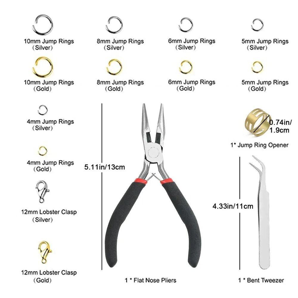 1200pcs 4-10mm Gold Silver Ope - Jewelry Making Pliers のレビューと価格
