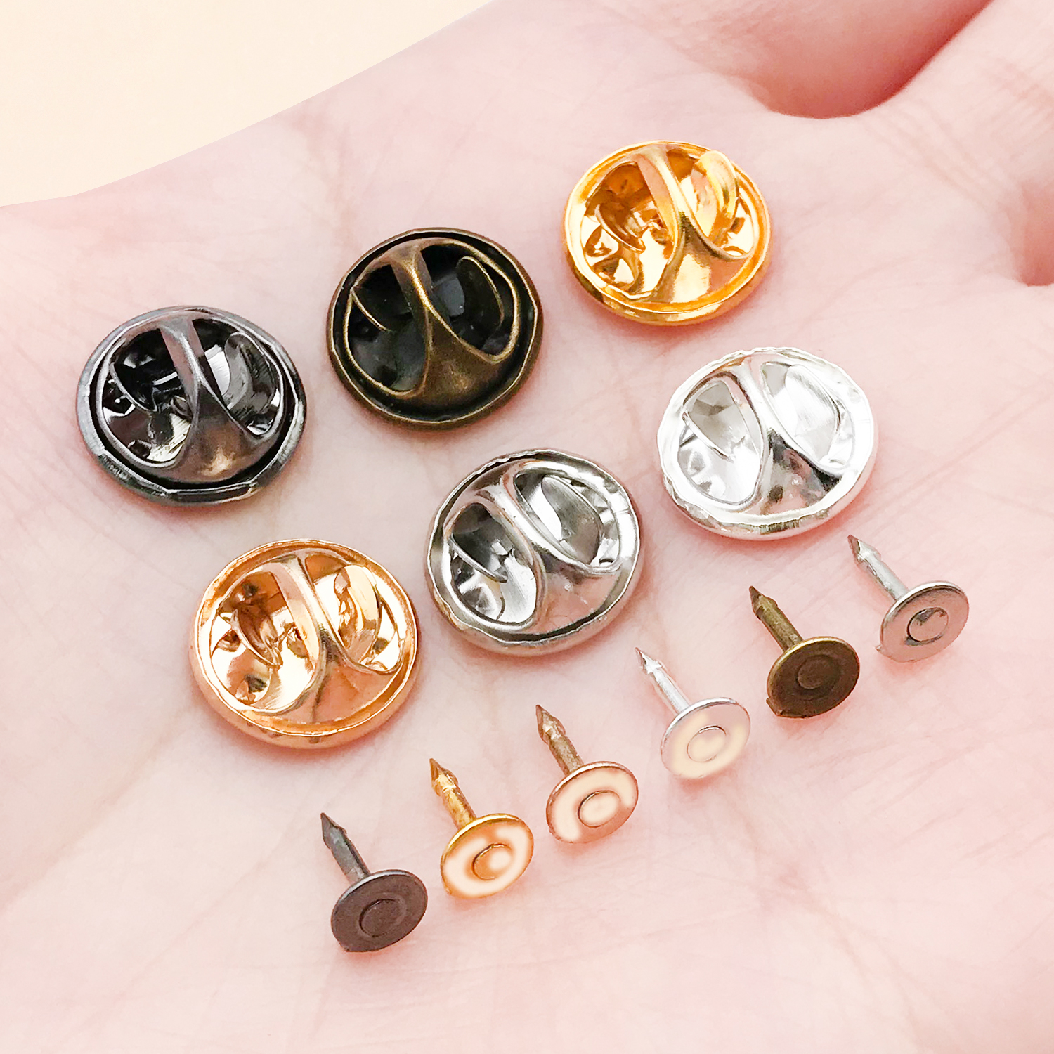 50pcs 8mm 11mm Pin+ Back Stabb - Jewelry Making Factory のレビューと価格
