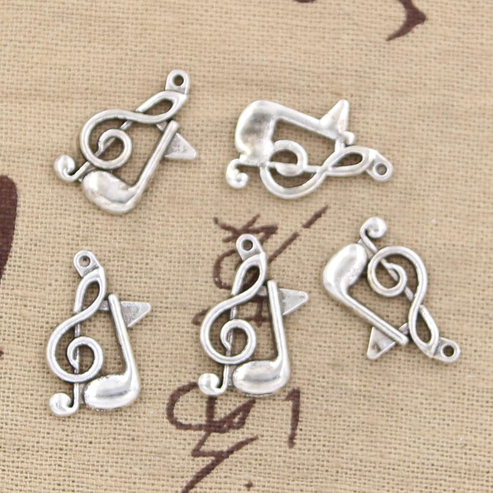 25pcs Charms Musical Note 21x1 - Jewelry Making Notes のレビューと価格