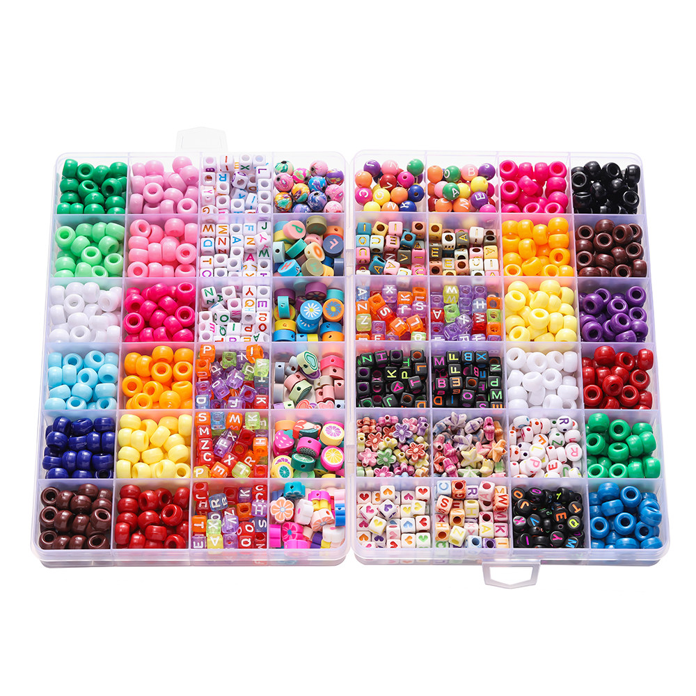 680pcs/Box Colorful Acrylic Po - Jewelry Making Box のレビューと価格