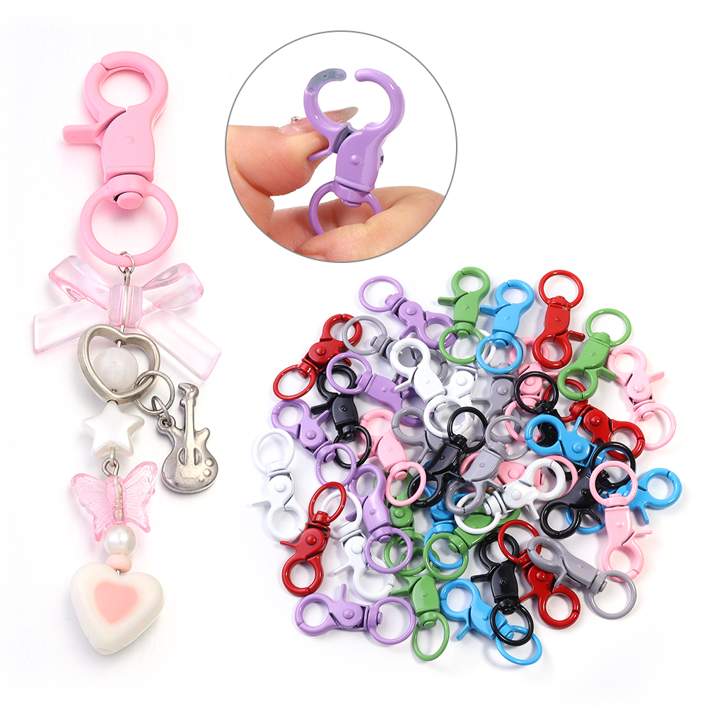 5Pcs/Lot Colorful Swivel Lobst - Jewelry Making Metal Supplies のレビューと価格