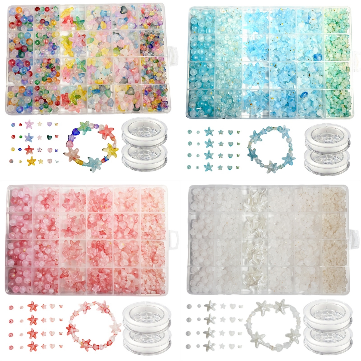 7-19mm825pcs Matte gradient lo - Jewelry Making Box のレビューと価格