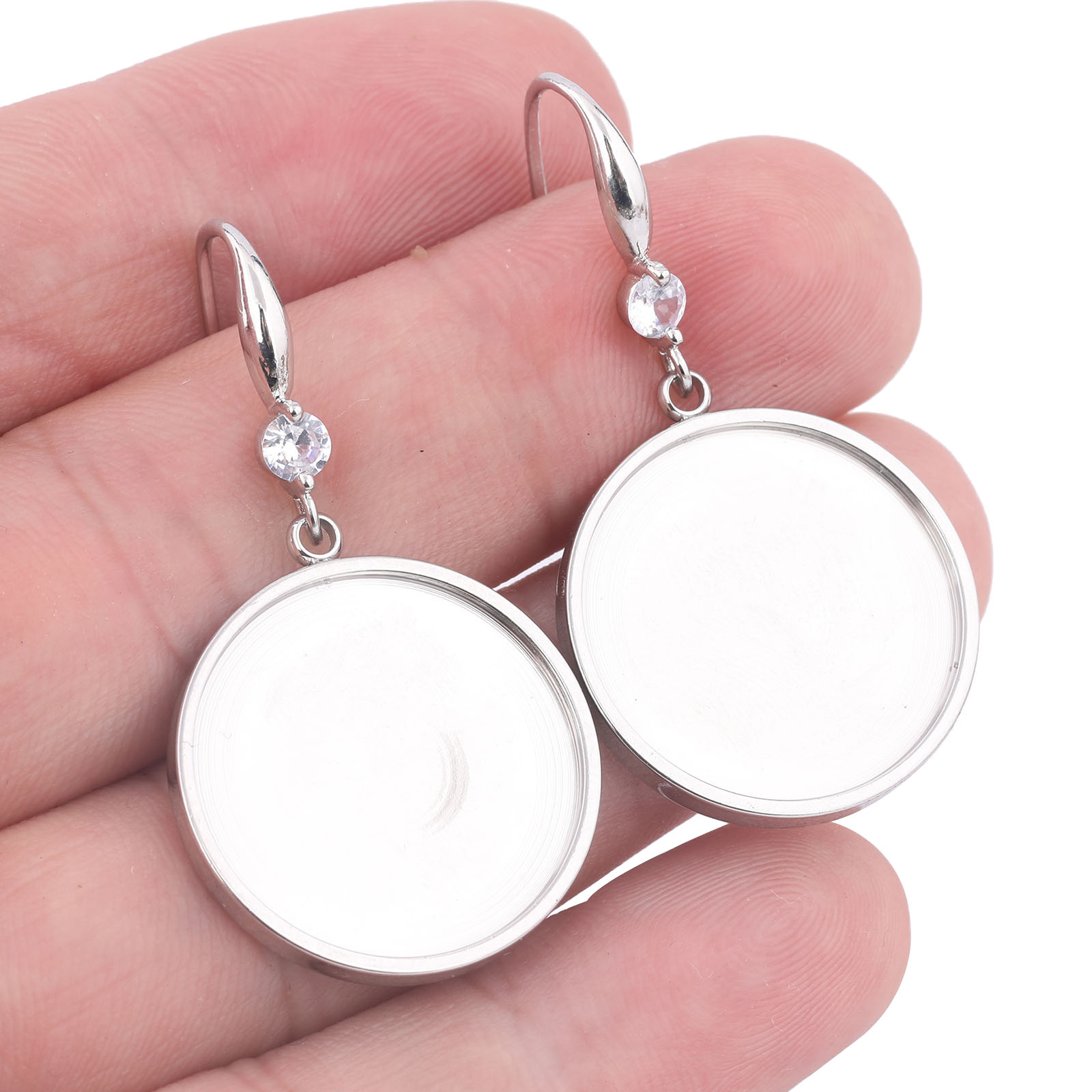 6pcs Stainless Steel Fit 20mm  - Jewelry Making With Stones のレビューと価格