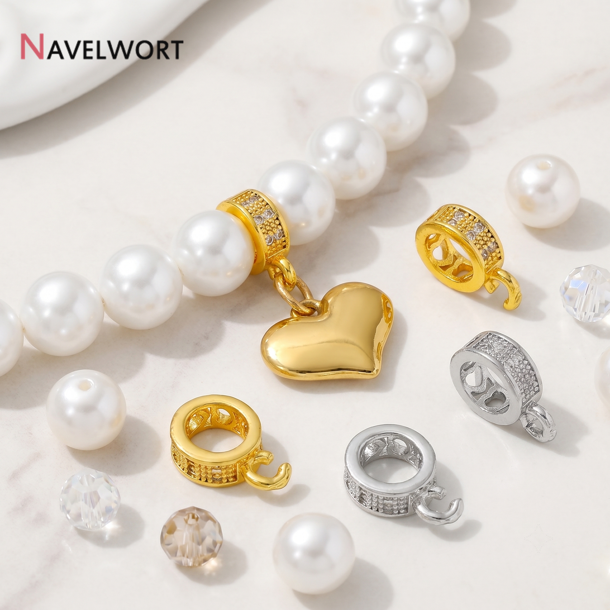 14K Gold Plated Inlaid Zircon  - Jewelry Making Metal Supplies のレビューと価格