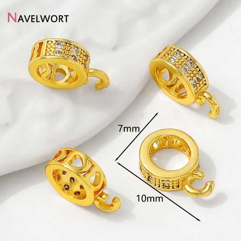 14K Gold Plated Inlaid Zircon  - Jewelry Making Metal Supplies のレビューと価格