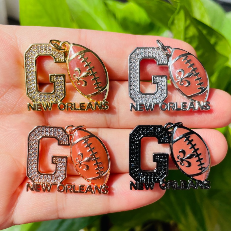 5pcs Micro Pave GO NEW ORLEANS - Jewelry Making New Orleans のレビューと価格