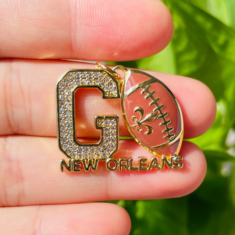 5pcs Micro Pave GO NEW ORLEANS - Jewelry Making New Orleans のレビューと価格