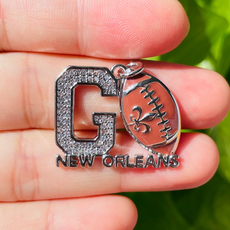 5pcs Micro Pave GO NEW ORLEANS - Jewelry Making New Orleans のレビューと価格