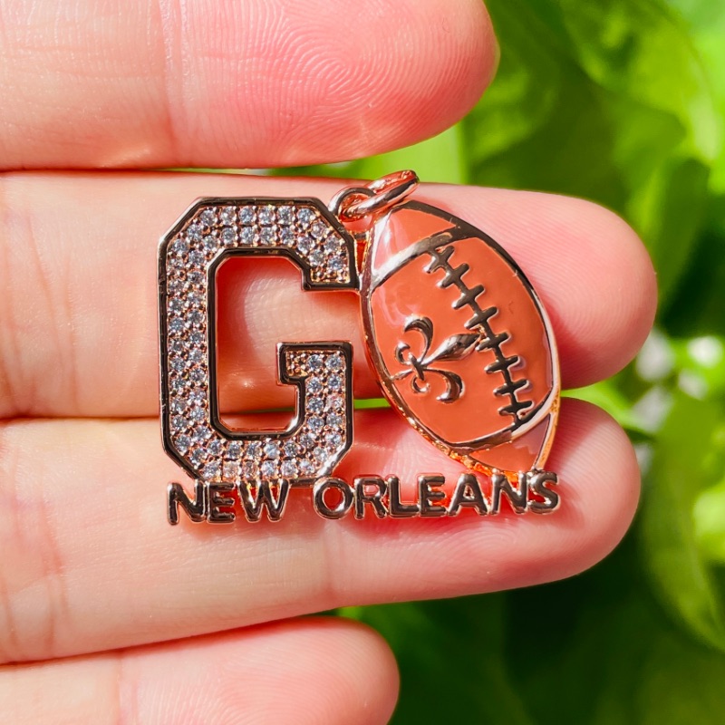 5pcs Micro Pave GO NEW ORLEANS - Jewelry Making New Orleans のレビューと価格