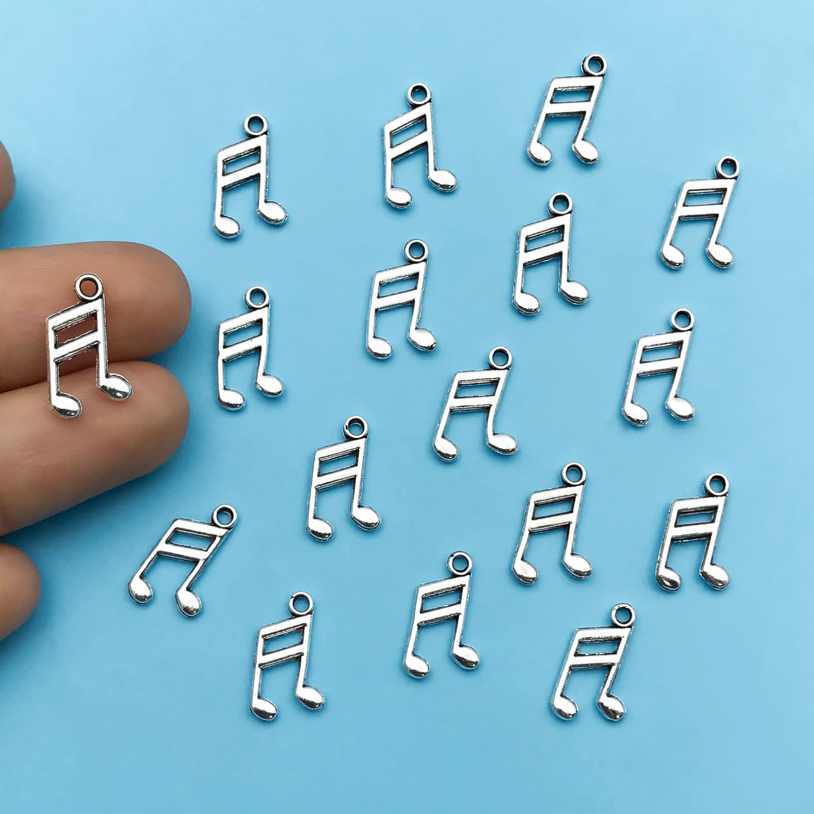 10/20Pcs Antique Silvery Music - Jewelry Making Notes のレビューと価格