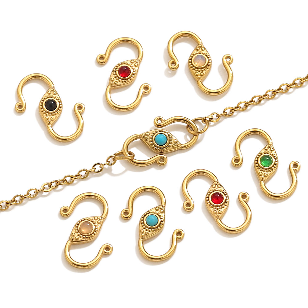 6pcs Stainless Steel Natural S - Jewelry Making With Stones のレビューと価格