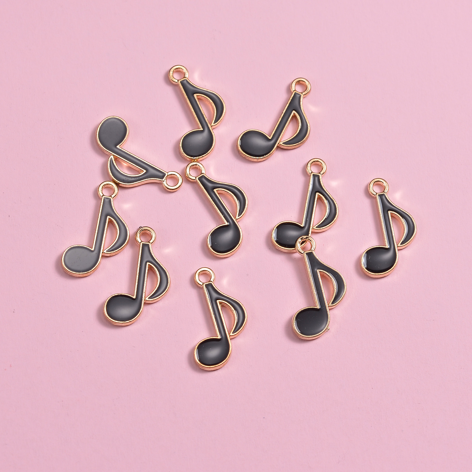 50pcs 12x20mm Cute Enamel Musi - Jewelry Making Notes のレビューと価格