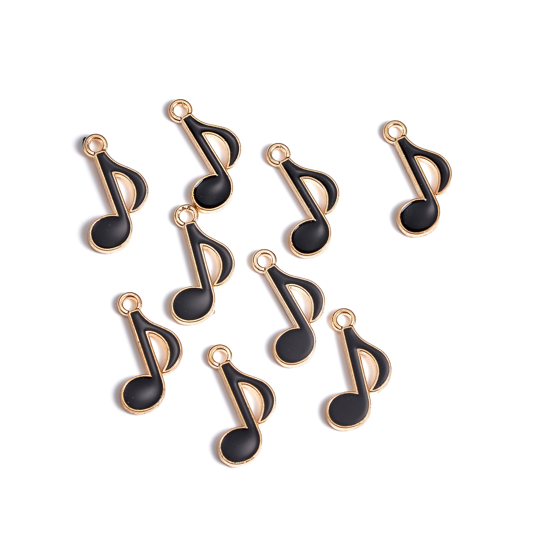 50pcs 12x20mm Cute Enamel Musi - Jewelry Making Notes のレビューと価格
