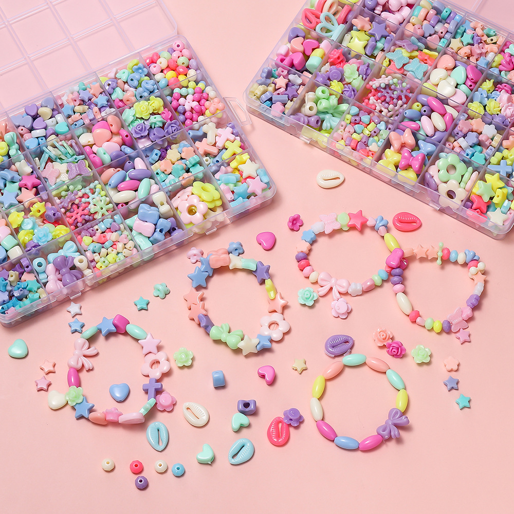 1 Box Colorful Acrylic Pony Be - Jewelry Making Box のレビューと価格
