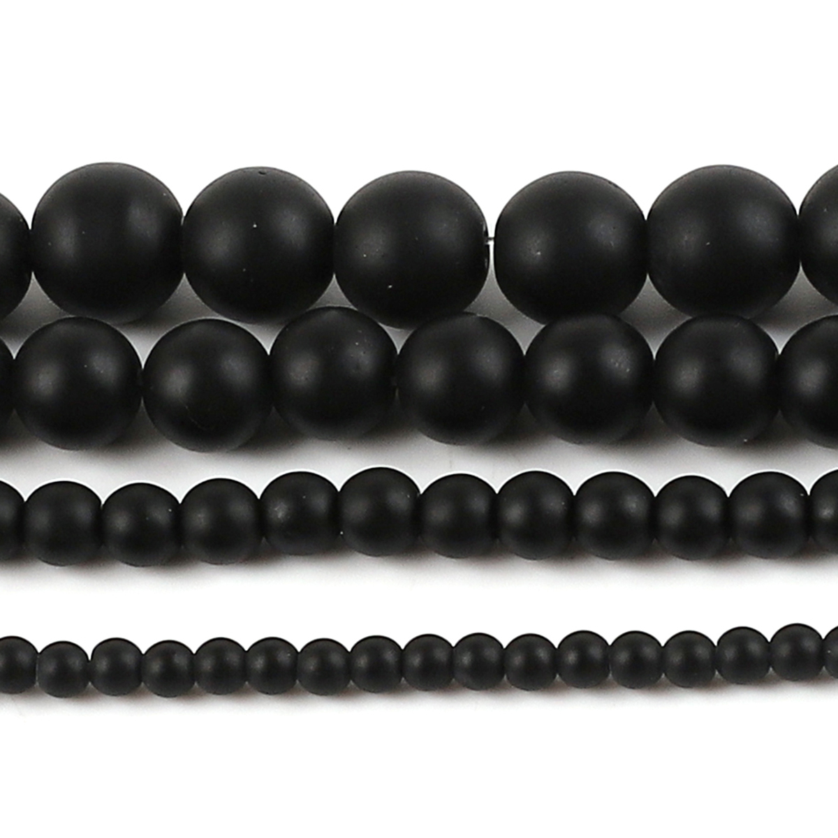 Black Frosted Matte Glass Bead - Jewelry Making With Stones のレビューと価格