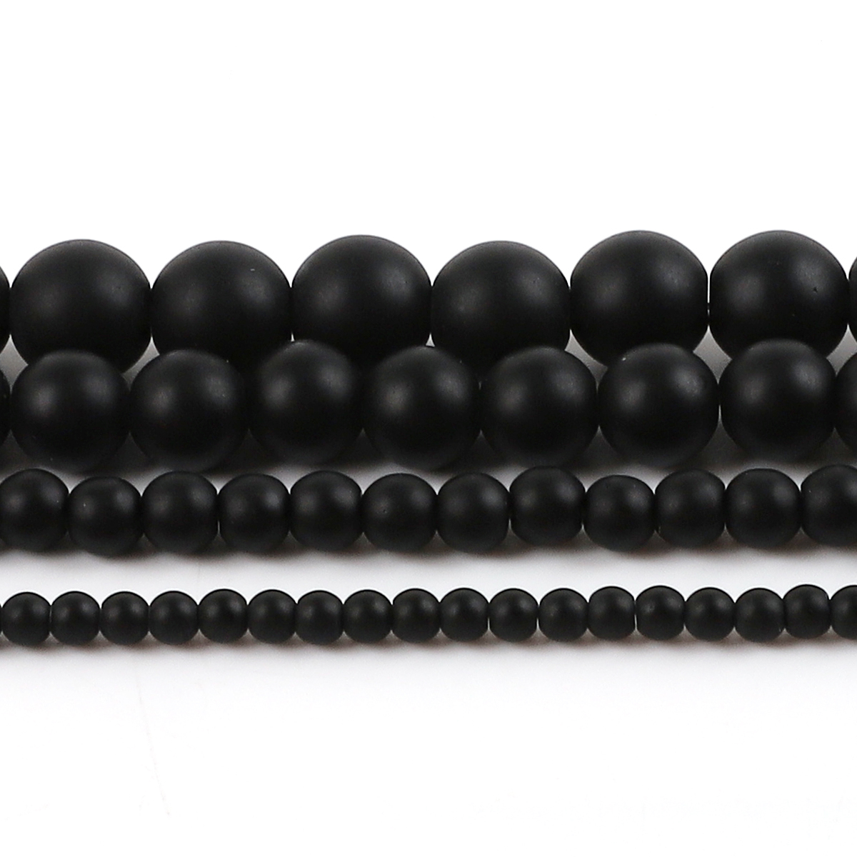 Black Frosted Matte Glass Bead - Jewelry Making With Stones のレビューと価格