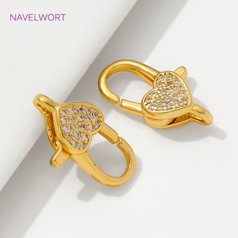 18K Gold Plated Inlaid Zircon  - Jewelry Making Metal Supplies のレビューと価格