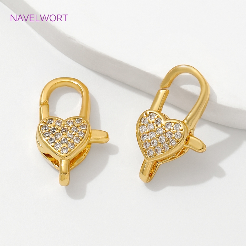 18K Gold Plated Inlaid Zircon  - Jewelry Making Metal Supplies のレビューと価格