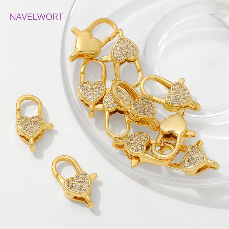 18K Gold Plated Inlaid Zircon  - Jewelry Making Metal Supplies のレビューと価格